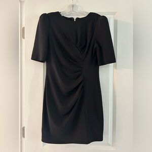 Black dress with ruching